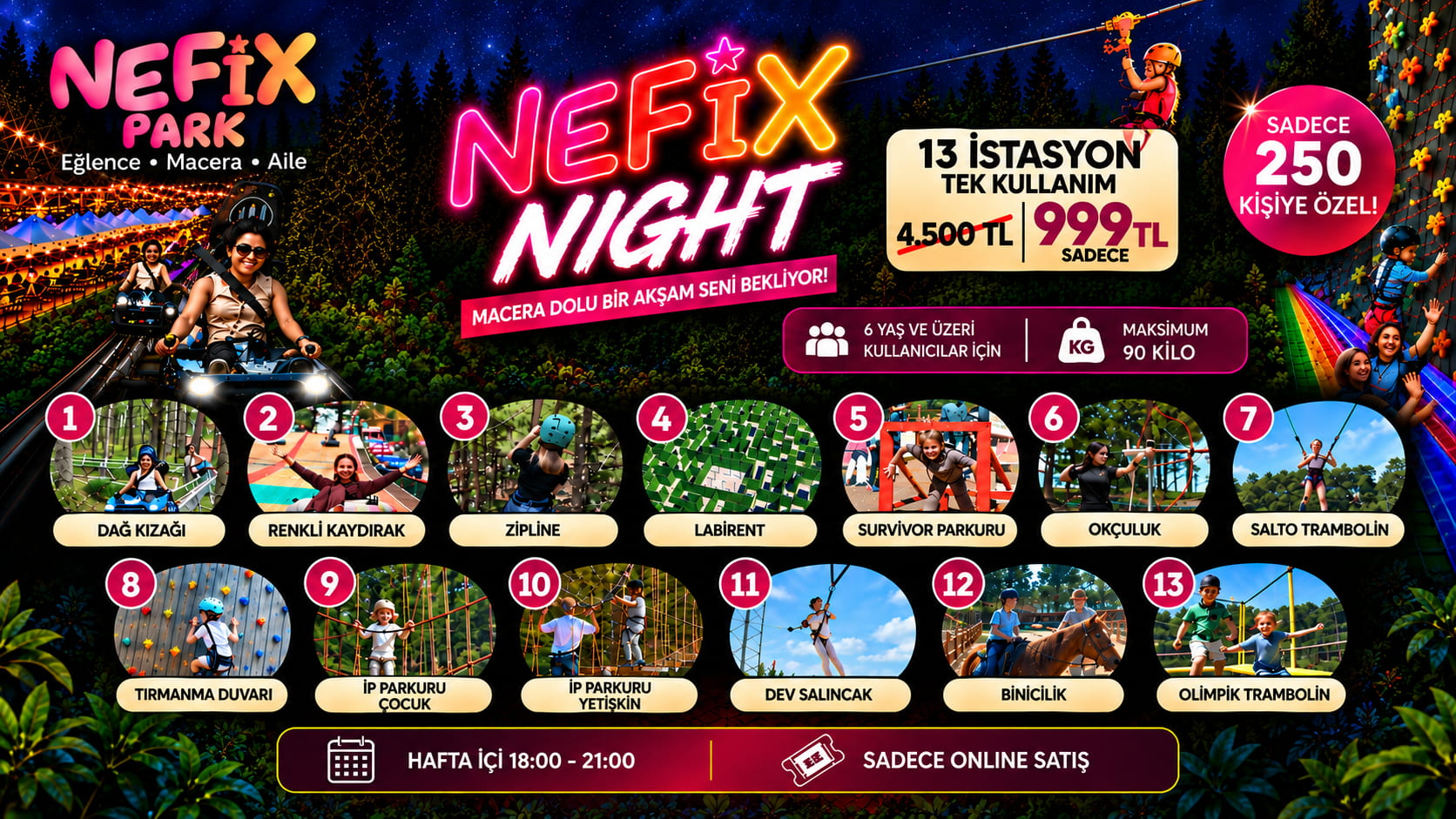 Nefix Night — 999 TL'ye 13 istasyon, sadece 250 kişiye özel